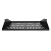 StarTech.com Estante para rack de servidor 2U, bandeja extraíble ventilada universal de montaje central para armario de red de 19 inch, acero resistente, capacidad de carga 91 kg, profundidad 356 mm, negro