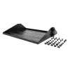 StarTech.com Estante para rack de servidor 2U, bandeja extraíble ventilada universal de montaje central para armario de red de 19 inch, acero resistente, capacidad de carga 91 kg, profundidad 356 mm, negro