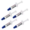 StarTech.com Pasta térmica, pack de 5 jeringas resellables (1,5 g cada una), compuesto de óxido metálico, pasta térmica para disipador de CPU