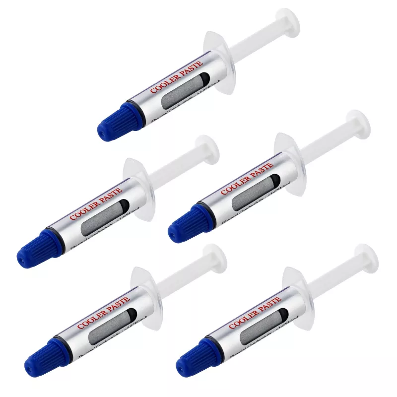 StarTech.com Pasta térmica, pack de 5 jeringas resellables (1,5 g cada una), compuesto de óxido metálico, pasta térmica para disipador de CPU