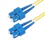 StarTech.com Cable de fibra óptica monomodo dúplex OS2 SC a SC (UPC) de 3 m, 9/125µm, 40G/100G Zipcord, resistente a curvaturas, baja atenuación de inserción - Cable de conexión de fibra óptica LSZH