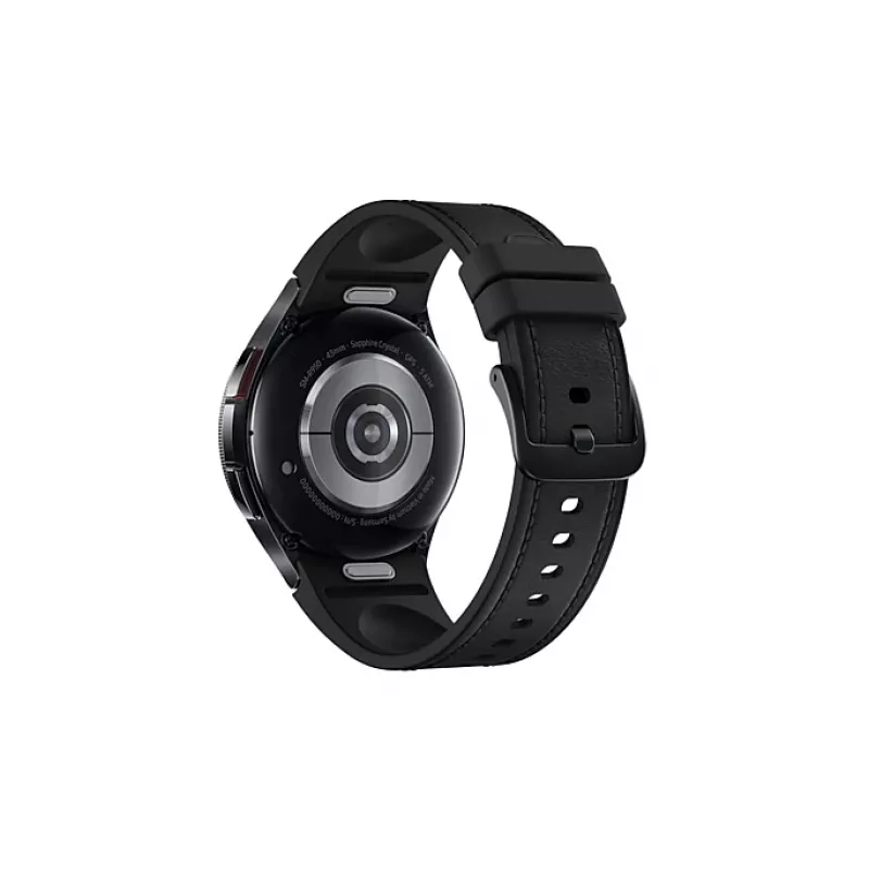 Samsung Galaxy Watch6 Classic SM-R950NZKADBT reloj inteligente, 43 mm, pantalla de 3,33 cm (1,3 pulgadas), Bluetooth, correa de ecopiel híbrida S/M, negro