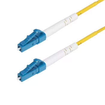 StarTech.com cable de fibra óptica LC a LC (UPC) OS2 monomodo simplex de 1m, 9/125 µm, 40G/100G, resistente a curvaturas, baja atenuación de inserción – cable de conexión de fibra LSZH