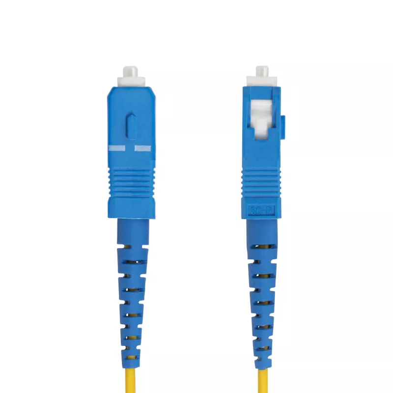 StarTech.com cable de fibra óptica LC a SC (UPC) OS2 monomodo simplex de 1 m (3.3 ft), 9/125 µm, 40G/100G, resistente a curvaturas, baja atenuación de inserción – cable de conexión de fibra LSZH