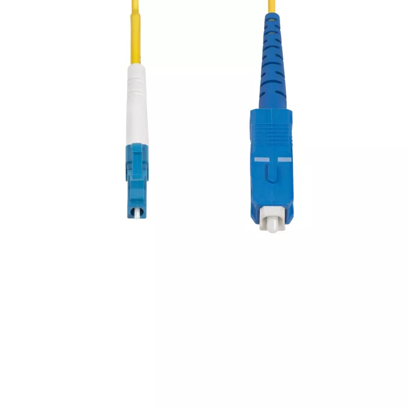 StarTech.com cable de fibra óptica LC a SC (UPC) OS2 monomodo simplex de 1 m (3.3 ft), 9/125 µm, 40G/100G, resistente a curvaturas, baja atenuación de inserción – cable de conexión de fibra LSZH