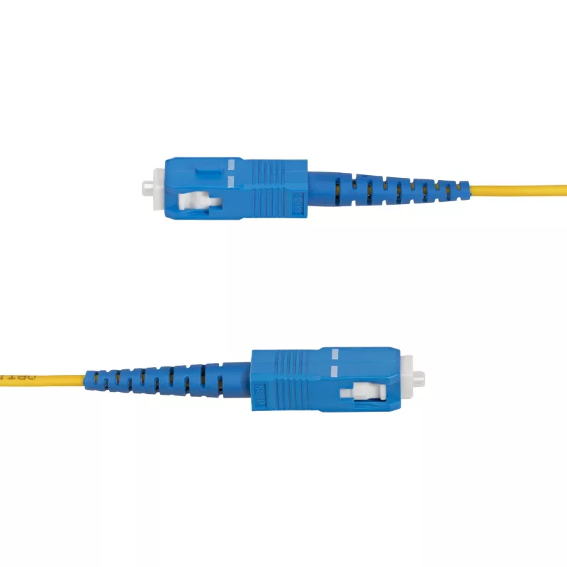 StarTech.com cable de fibra óptica LC a SC (UPC) OS2 monomodo simplex de 2 m (6,6 ft), 9/125 µm, 40G/100G, resistente a curvaturas, baja atenuación de inserción – cable de conexión de fibra LSZH