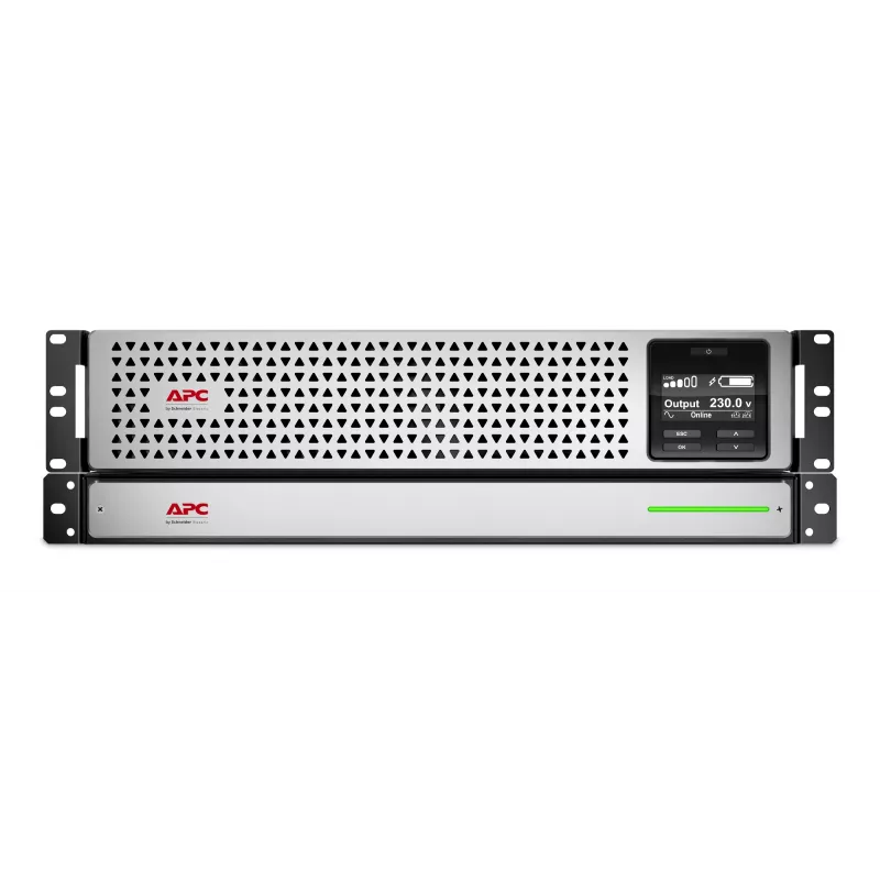 APC Smart-UPS On-Line, 1500VA, rackmount 3U, 230V, 8x salidas IEC C13, SmartSlot, autonomía extendida, con raíles de rack, con batería externa de iones de litio