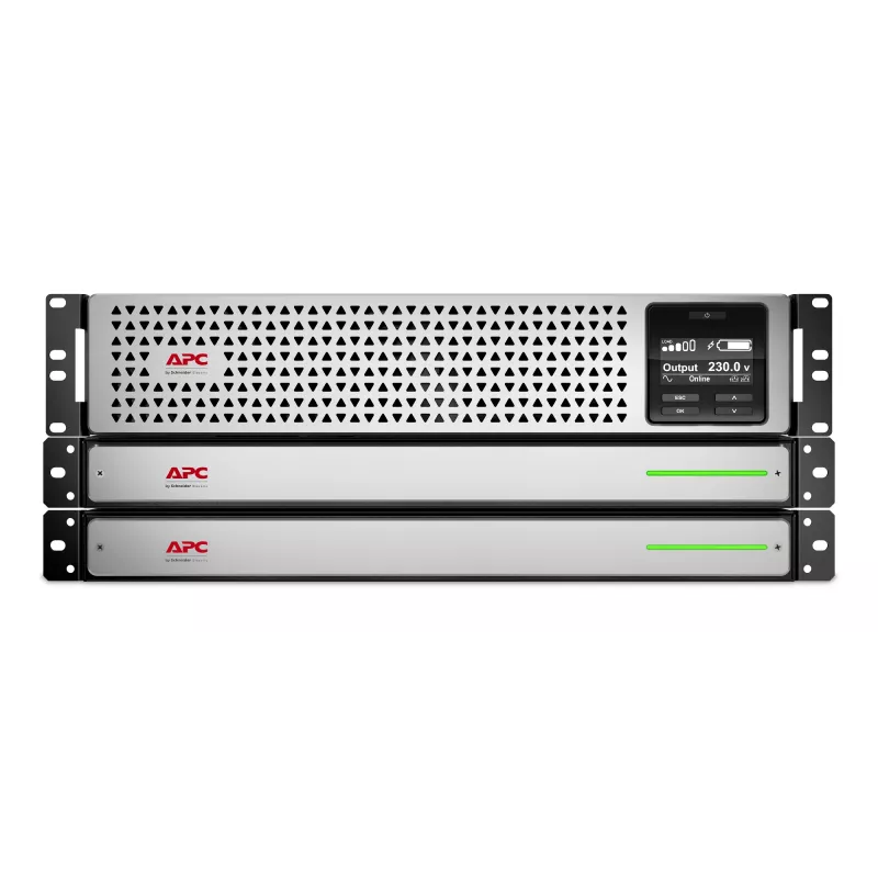 APC Smart-UPS On-Line, 1500VA, rackmount 3U, 230V, 8x salidas IEC C13, SmartSlot, autonomía extendida, con raíles de rack, con batería externa de iones de litio