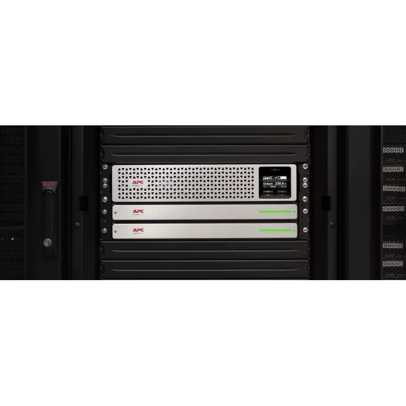 APC Smart-UPS On-Line, 1500VA, rackmount 3U, 230V, 8x salidas IEC C13, SmartSlot, autonomía extendida, con raíles de rack, con batería externa de iones de litio