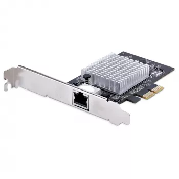StarTech.com tarjeta adaptadora de red PCIe de 1 puerto 10 Gbps, tarjeta de red para PC/servidor, tarjeta Ethernet PCIe de seis velocidades con soporte de Jumbo Frame, tarjeta de interfaz NIC/LAN, 10GBASE-T y NBASE-T