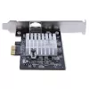 StarTech.com tarjeta adaptadora de red PCIe de 1 puerto 10 Gbps, tarjeta de red para PC/servidor, tarjeta Ethernet PCIe de seis velocidades con soporte de Jumbo Frame, tarjeta de interfaz NIC/LAN, 10GBASE-T y NBASE-T