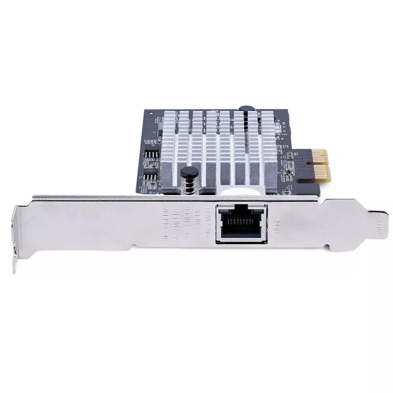 StarTech.com tarjeta adaptadora de red PCIe de 1 puerto 10 Gbps, tarjeta de red para PC/servidor, tarjeta Ethernet PCIe de seis velocidades con soporte de Jumbo Frame, tarjeta de interfaz NIC/LAN, 10GBASE-T y NBASE-T