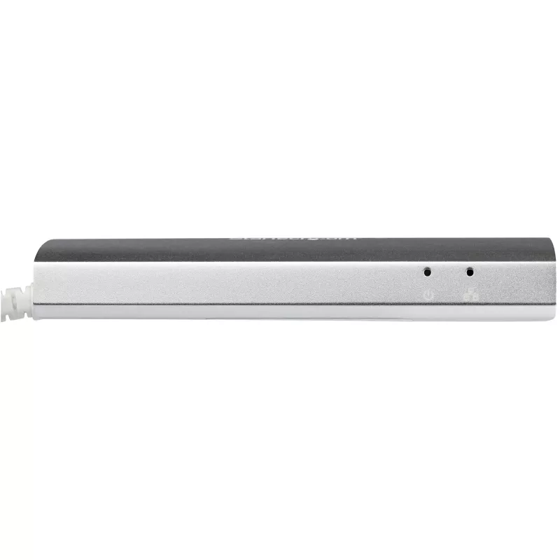 StarTech.com hub USB 3.0 portátil de 3 puertos con Gigabit Ethernet - cable integrado~hub USB 3.0 portátil de 3 puertos con Gigabit Ethernet - 5 Gbit/s - cable integrado