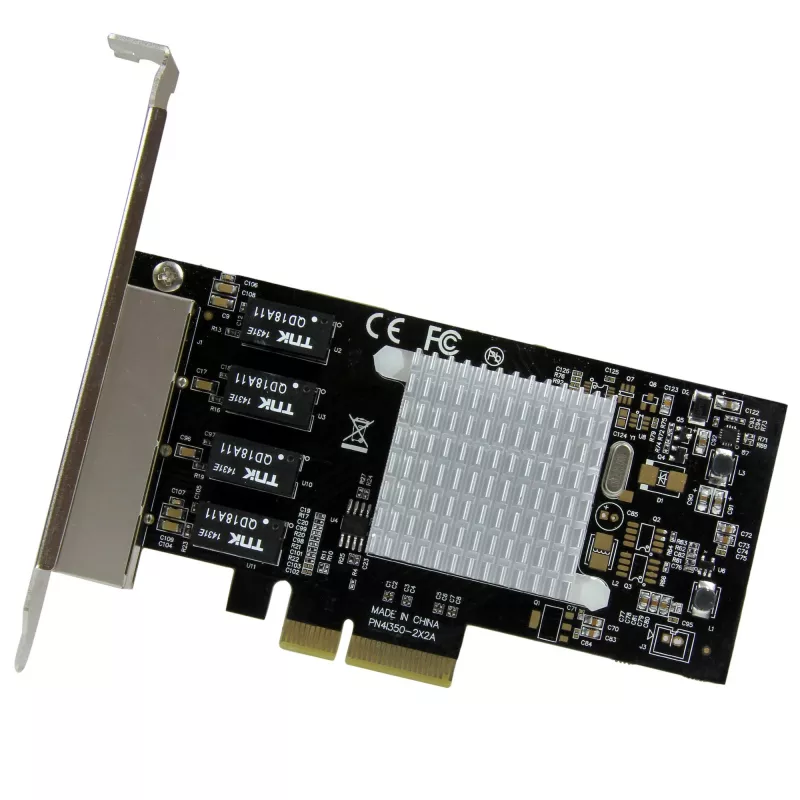 StarTech.com tarjeta de red Gigabit Ethernet de 4 puertos – PCI Express, Intel I350 NIC