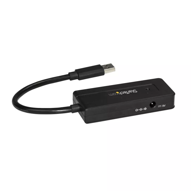 StarTech.com hub USB 3.0 de 4 puertos (SuperSpeed 5 Gbit/s) con carga rápida – hub USB 3.1 Gen 1 Type-A portátil para portátil/sobremesa – alimentación por bus USB o autoalimentado para alto rendimiento – mini/compacto