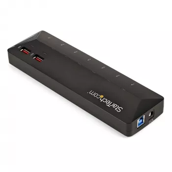 StarTech.com Hub USB 3.0 de 7 puertos más puertos de carga dedicados - 2 puertos de 2.4A~Hub USB 3.0 de 7 puertos (5Gbps) más puertos de carga dedicados - 2 puertos de 2.4A