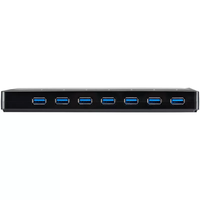 StarTech.com Hub USB 3.0 de 7 puertos más puertos de carga dedicados - 2 puertos de 2.4A~Hub USB 3.0 de 7 puertos (5Gbps) más puertos de carga dedicados - 2 puertos de 2.4A