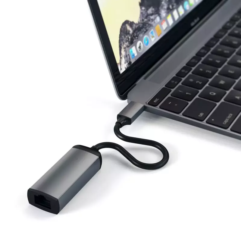 Adaptador de interfaz Satechi ST-TCENM – gris, 23,1 × 62,9 × 13,9 mm, 1 ud., compatible con Windows/Chrome OS/macOS