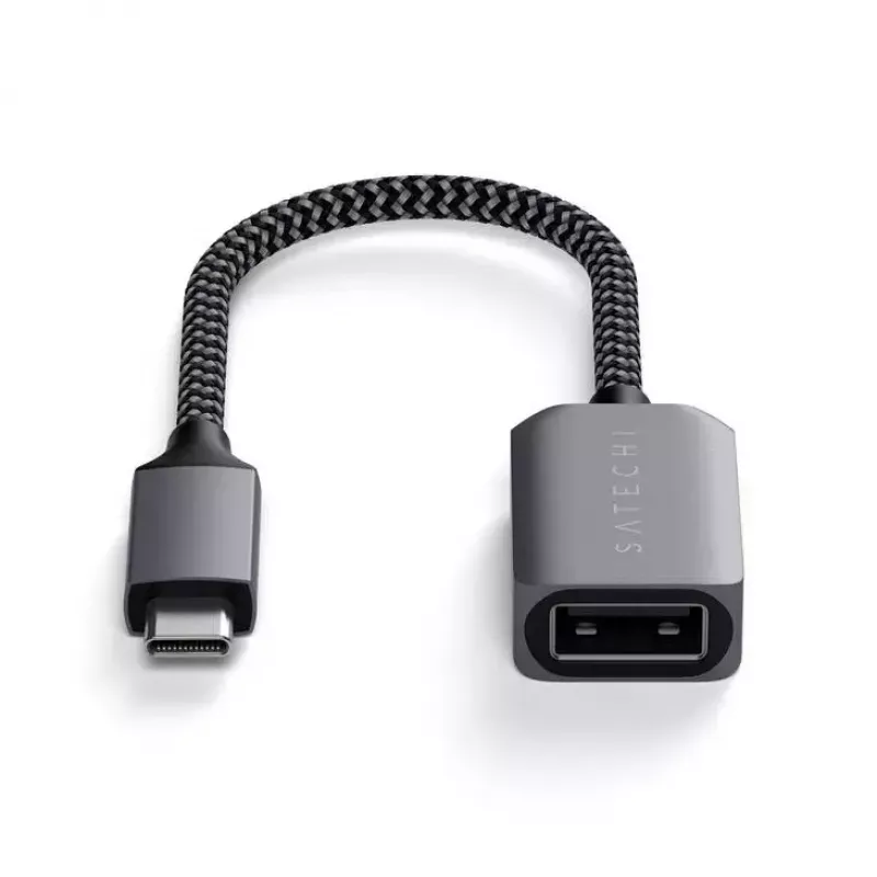 Cable USB Satechi ST-UCATCM USB-C a USB-A, USB 3.2 Gen 1 (5 Gbit/s), gris