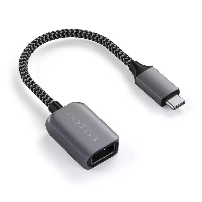Cable USB Satechi ST-UCATCM USB-C a USB-A, USB 3.2 Gen 1 (5 Gbit/s), gris