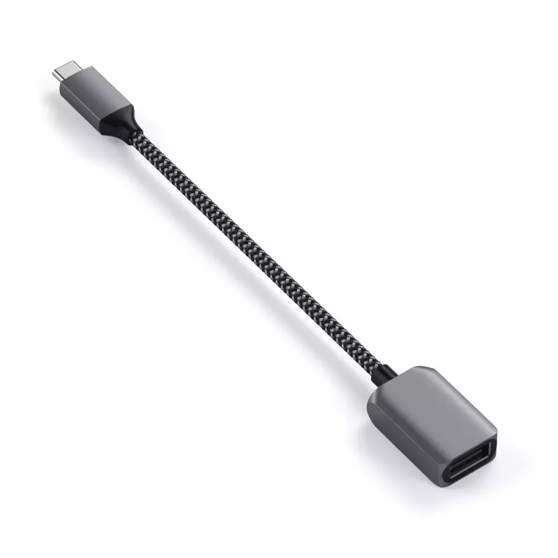 Cable USB Satechi ST-UCATCM USB-C a USB-A, USB 3.2 Gen 1 (5 Gbit/s), gris