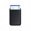 Funda para tarjetas Satechi ST-VLWK negra — piel vegana, 66×105×9,5 mm