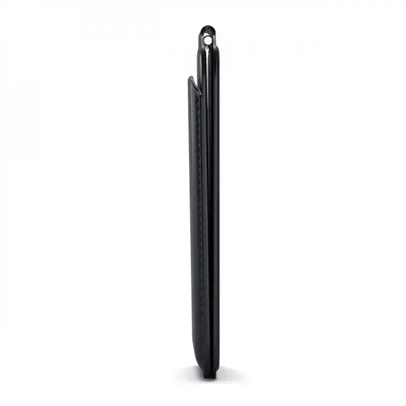 Funda para tarjetas Satechi ST-VLWK negra — piel vegana, 66×105×9,5 mm