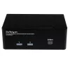 Conmutador KVM USB StarTech.com de 2 puertos Dual DisplayPort con audio y hub USB 2.0