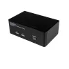 Conmutador KVM USB StarTech.com de 2 puertos Dual DisplayPort con audio y hub USB 2.0