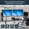 Conmutador KVM USB StarTech.com de 2 puertos Dual DisplayPort con audio y hub USB 2.0