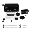 Conmutador KVM USB StarTech.com de 2 puertos Dual DisplayPort con audio y hub USB 2.0