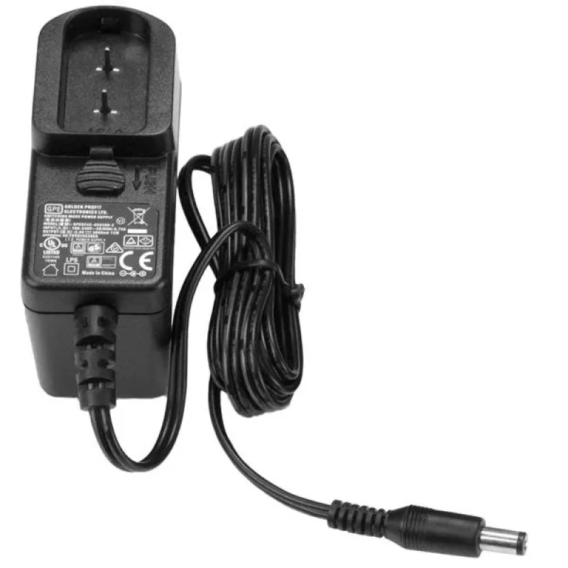 StarTech.com SVA5N3NEUA adaptador de alimentación DC de repuesto, 5 V 3 A, 100-240 V CA, conector barrel tipo N, enchufes NA/JP/EU/UK/AU