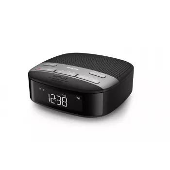 Radio reloj Philips TAR3505/12 digital negra, gris