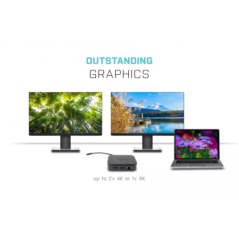 Dock de viaje i-tec Thunderbolt 3 doble pantalla 4K + Power Delivery 60W