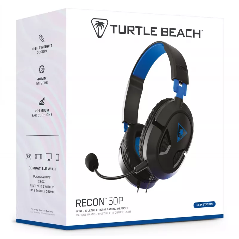 Turtle Beach Recon 50P Auriculares Gaming con cable – PS5, PS4, Xbox Series X o S, Xbox One y PC