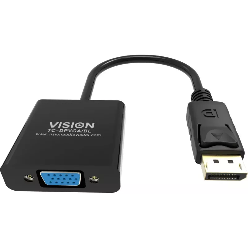 Adaptador de cable de vídeo DisplayPort VGA Vision TC-DPVGA/BL