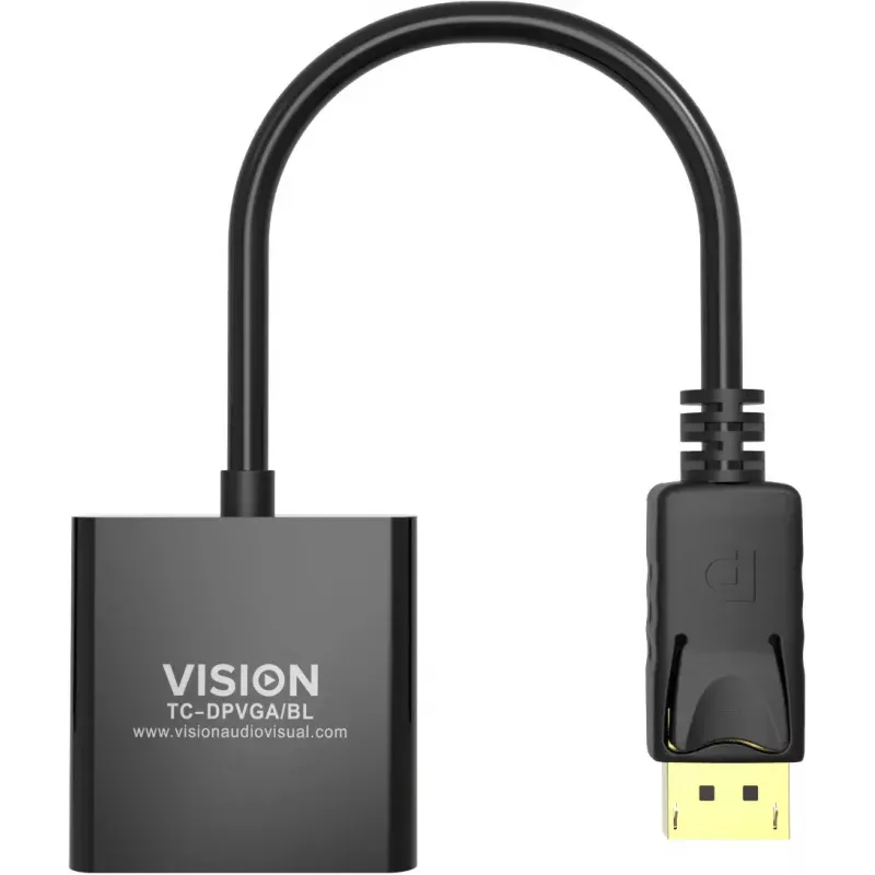 Adaptador de cable de vídeo DisplayPort VGA Vision TC-DPVGA/BL