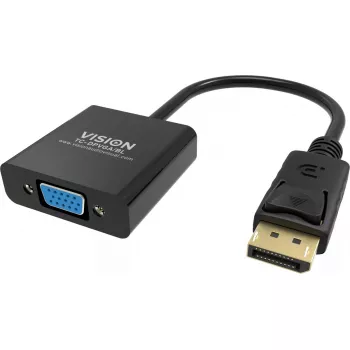 Adaptador de cable de vídeo DisplayPort VGA Vision TC-DPVGA/BL