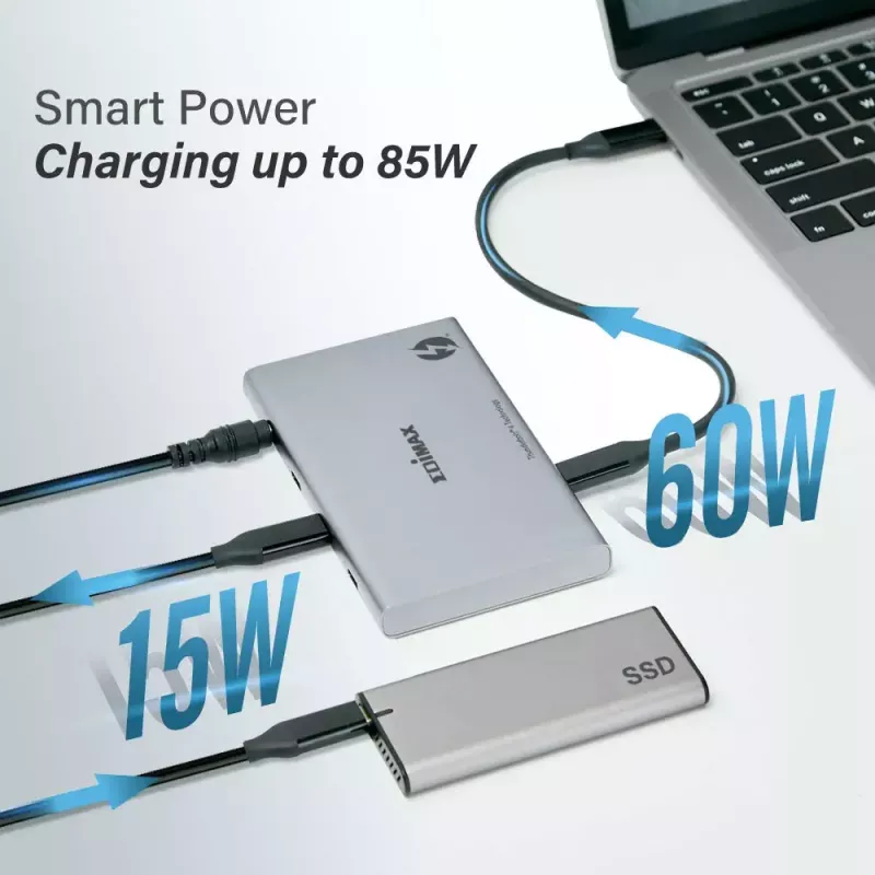 Edimax TD-405BP mini estación de acoplamiento Thunderbolt 4 5 en 1, 85 W