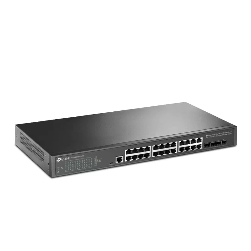 TP-Link JetStream TL-SG3428X-UPS switch de red gestionado L2+/L3 Gigabit Ethernet (10/100/1000) 1U negro