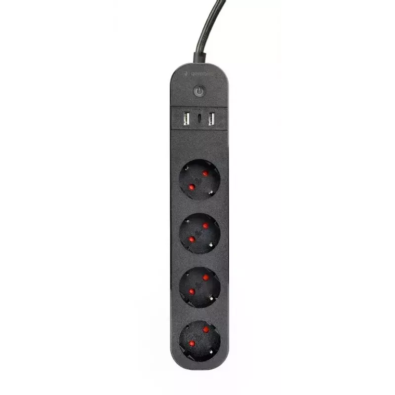 Regleta de enchufes Gembird TSL-PS-S4U-01 Smart 4 salidas AC