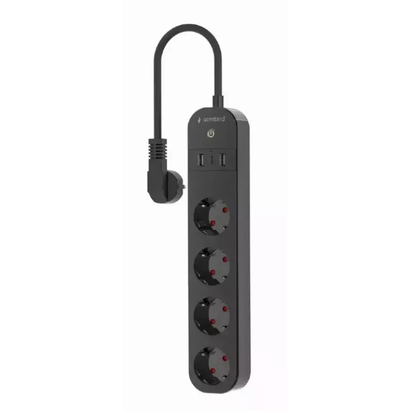 Regleta de enchufes Gembird TSL-PS-S4U-01 Smart 4 salidas AC