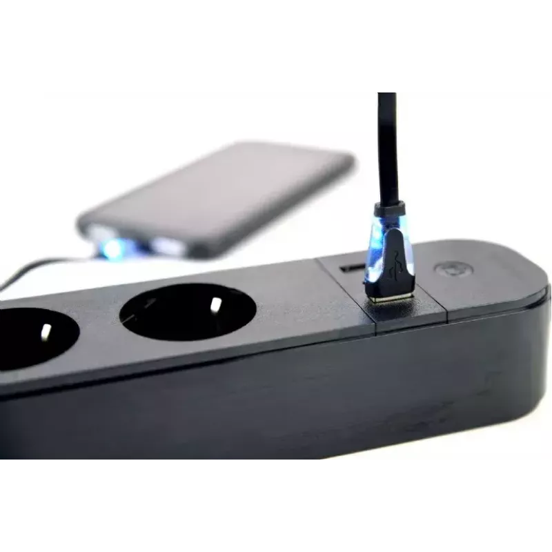 Regleta de enchufes Gembird TSL-PS-S4U-01 Smart 4 salidas AC