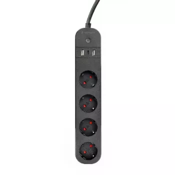 Regleta de enchufes Gembird TSL-PS-S4U-01 Smart 4 salidas AC