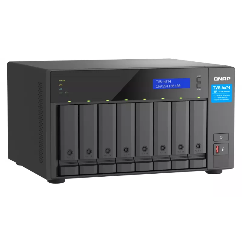QNAP TVS-h874 NAS Torre Intel® Core™ i7 32 GB DDR4 0 TB QuTS hero Black