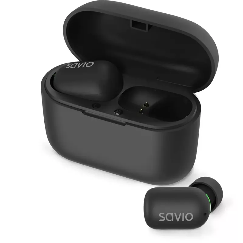 Savio TWS-09 auriculares intraurales True Wireless, Bluetooth 5.1, IPX5, micrófono integrado, 20–20000 Hz, negros