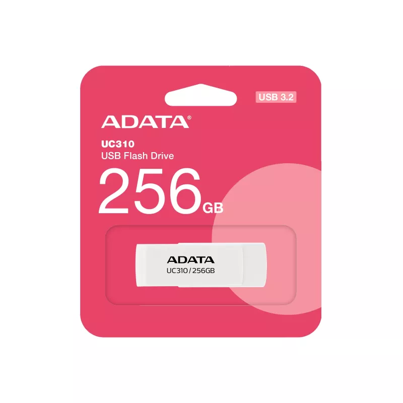 Memoria flash USB ADATA UC310 256 GB USB Type-A 3.2 Gen 1 (3.1 Gen 1) blanca