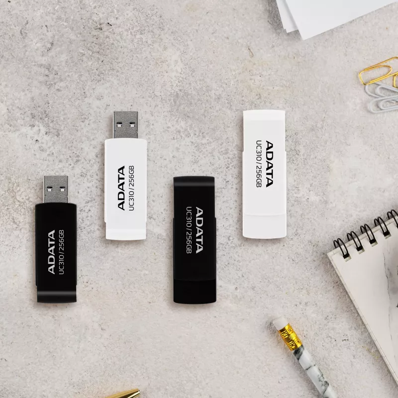 Memoria flash USB ADATA UC310 256 GB USB Type-A 3.2 Gen 1 (3.1 Gen 1) blanca