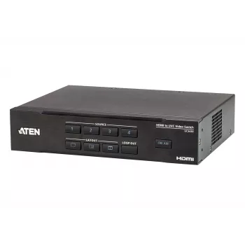 ATEN CAMLIVE PRO 4K conmutador de vídeo 4 entradas HDMI a USB, negro, HDMI, 3840 x 2160 píxeles, metal, Taiwán, 3840 x 2160 1920 x 1080 1280 x 720