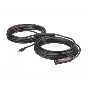 ATEN Cable de extensión USB3.2 Gen1 de 15 m, 15 m, USB A, USB A, USB 3.2 Gen 1 (3.1 Gen 1), 5 Gbit/s, Negro